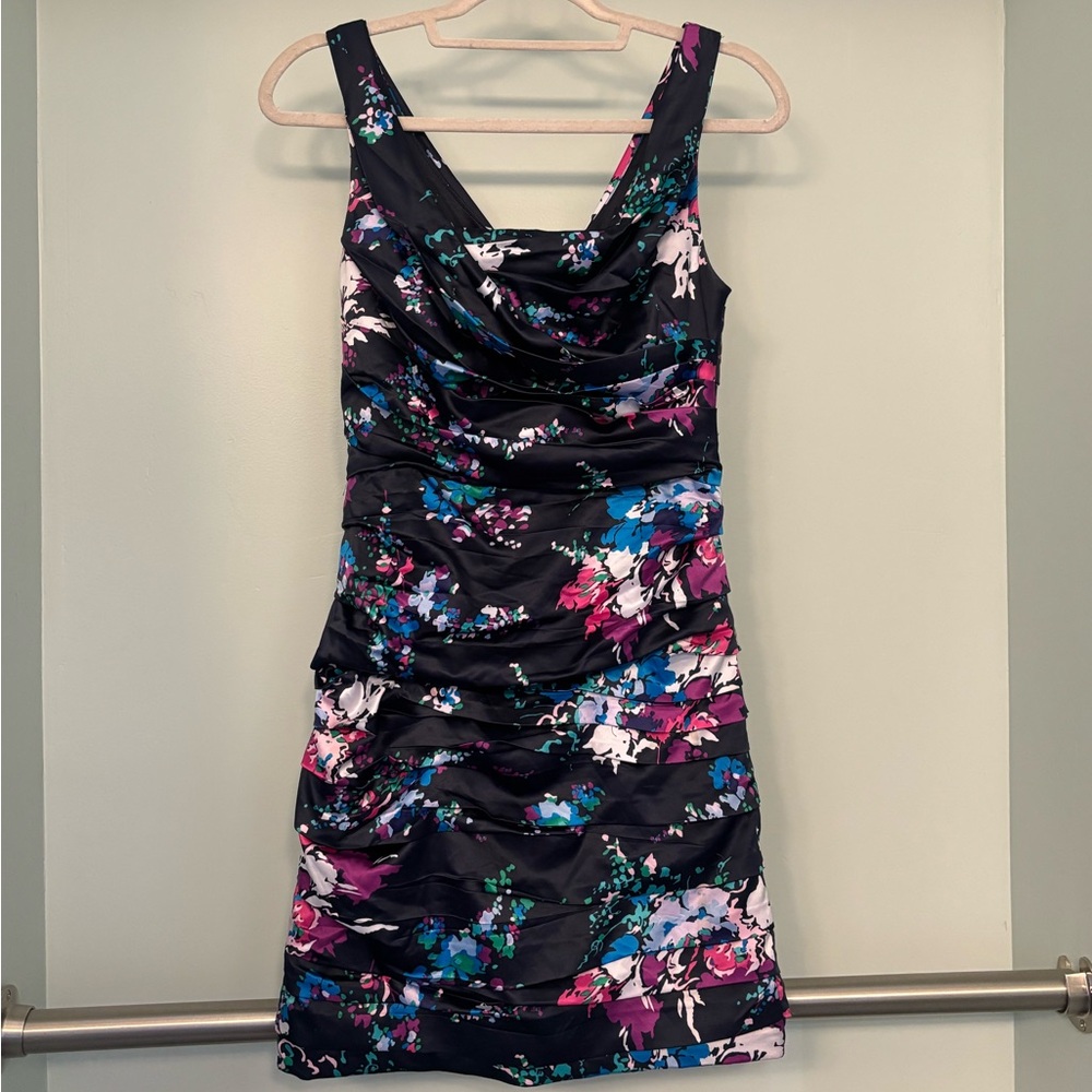 Express Floral Mini Bandage Style Dress